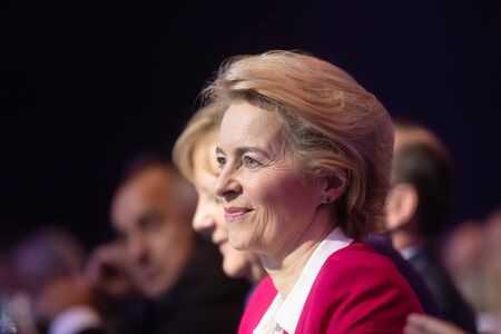 ZAGREB, CROATIA - Nov. 28, 2019: Ursula von der Leyen as the first female President of the European Commission during EPP Congress in Zagrebのeditorial素材