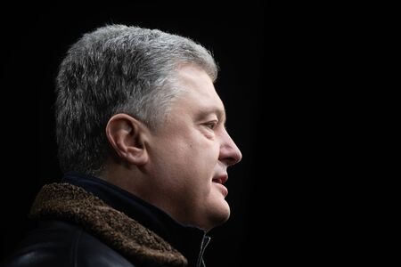 KYIV, UKRAINE - Dec. 08, 2019: Thousands ukrainians attend rally against surrender on the...
