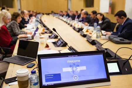 BRUSSELS, BELGIUM - Jan 28, 2020: NATO Parliamentary Assembly in Brussels, Belgium