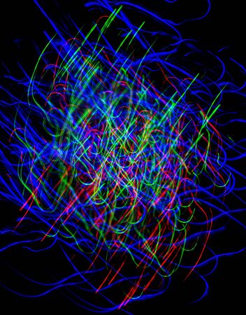 Abstract lights on black background