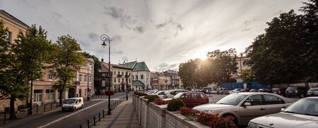 Lublin, Poland - Jul 20, 2012: Streets and architecture of the old city of Lublin. Lublin is the ninth largest city in Polandのeditorial素材