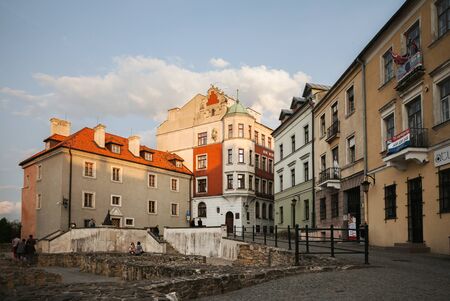 Lublin, Poland - Jul 20, 2012: Streets and architecture of the old city of Lublin. Lublin is the ninth largest city in Polandのeditorial素材