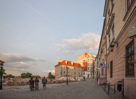Lublin, Poland - Jul 20, 2012: Streets and architecture of the old city of Lublin. Lublin is the ninth largest city in Polandのeditorial素材