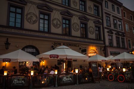 Lublin, Poland - Jul 20, 2012: Streets and architecture of the old city of Lublin. Lublin is the ninth largest city in Polandのeditorial素材