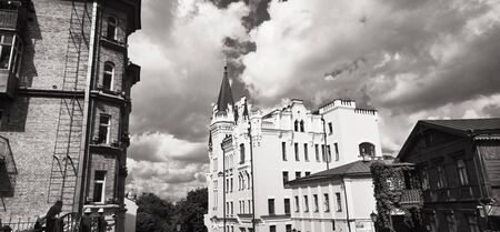 Kyiv, Ukraine - May 11, 2019: Andreevsky descent is a famous historical streets of Kyiv. Andreevsky descent is one of the ancient ways from Kontraktova Square to Desyatinnaya and Vladimirskaya Streetsのeditorial素材
