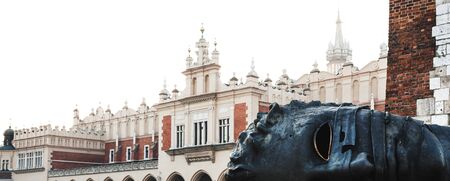 Krakow, Poland - 27 Jul, 2013: Beautiful architecture of old Krakow. City square in Krakowのeditorial素材