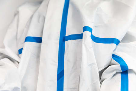 KYIV, UKRAINE - Apr. 04, 2020: Preparing for coronavirus epidemic. The Petro Poroshenko Foundation purchased protective suits for Ukrainian doctors during the coronavirus epidemicのeditorial素材