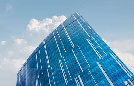 Kyiv, Ukraine - Mar. 30, 2020: 101 Tower business center glass building facade in Kyivのeditorial素材
