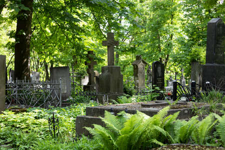 Lviv, Ukraine - May 25, 2020: National Memorial Museum Lychakiv Cemetery