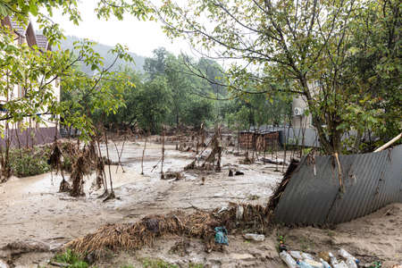 Carpathian reg. Ukraine - 28 Jun. 2020: Catastrophic flood in the western regions of Ukraine....