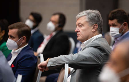 ANTALYA, TURKEY - Jun 19, 2021: Fifth President of Ukraine Petro Poroshenko during Antalya Diplomacy Forum which is a high-level gathering of professionals that deal with diplomacyのeditorial素材