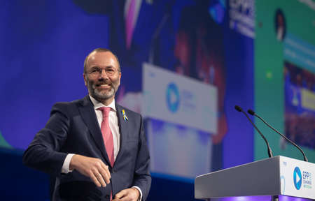 ROTTERDAM, NETHERLANDS - May 31, 2022: Manfred Weber elected EPP President. The European Peoples...