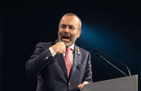 ROTTERDAM, NETHERLANDS - May 31, 2022: Manfred Weber elected EPP President. The European Peoples Party Congress has elected Manfred Weber as EPP President. He succeeds Donald Tusk.のeditorial素材