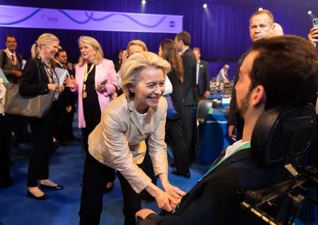 ROTTERDAM, NETHERLANDS - May 31, 2022: Ursula von der Leyen the head of the European Commission during the European People's Party Congressのeditorial素材