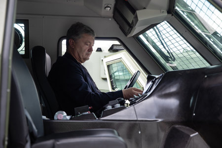 Ukrainian border, Poland - Jul. 16, 2022: A batch of 11 new Italian-made MLS SHIELD armored vehicles bought by the Poroshenko fund will be delivered to the Airborne Assault Forces of Ukraineのeditorial素材