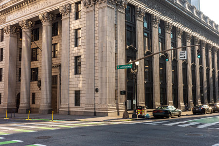 PORTLAND, OREGON, USA - Oct. 15, 2022: Beautiful architectural building of the United States...