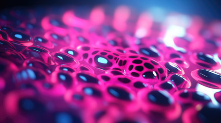 Abstract liquid background in electric neon colors. The colourful texture of the water surface.の素材