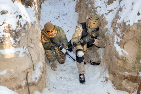 KYIV, UKRAINE - Jan. 12, 2024: Ukrainian civilians take part in the final exercise of an in-depth five-day course on preparing citizens for national resistance, amid the Russian invasion of Ukraine.のeditorial素材