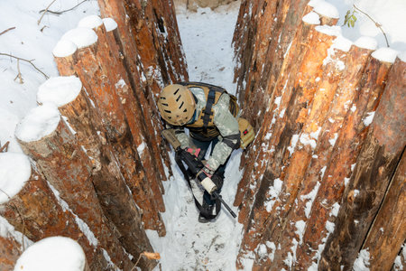 KYIV, UKRAINE - Jan. 12, 2024: Ukrainian civilians take part in the final exercise of an in-depth five-day course on preparing citizens for national resistance, amid the Russian invasion of Ukraine.のeditorial素材