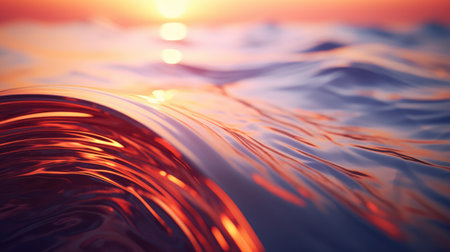 Ocean wave during sunset. Huge wave breaking with a lot of spray and splash. Sea water backgroundの素材