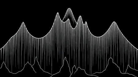 Abstract Background. White lines on dark background. A minimalist design characterized by white...