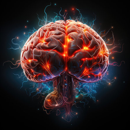 Science fiction concept of ai. Artificial brain as the most important element of the artificial...