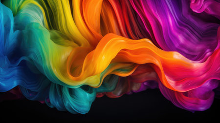 Abstract colourful background. Esoteric backdrop in bright hue colors. Painting abstract texture in the form of whimsical geometric shapes and curves. AI generatedの写真素材