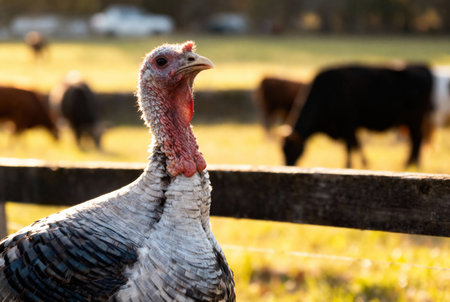 This beautiful bird is captured in a natural setting, perfect for celebrating the holiday seasonの写真素材