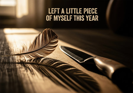 This image captures a humorous take on the emotional exhaustion of the year, perfect for Thanksgiving reflectionsの写真素材
