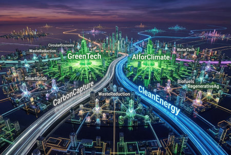 Tag cloud on the theme of sustainable urban development and climate solutions.の写真素材