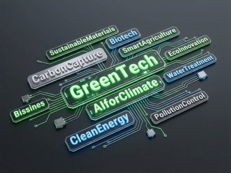 Tag cloud on the theme of green technology and its various applications for a sustainable futureの写真素材