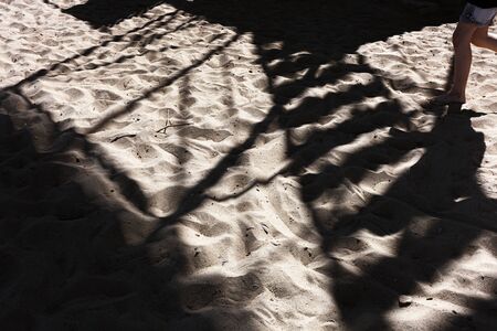 Odessa, Ukraine - May. 06, 2018: Summer vacation by the sea on the beach in Odessa. People are resting on the public city beachのeditorial素材