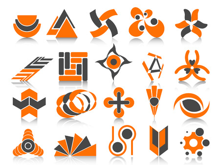 set of abstract design elementsのイラスト素材