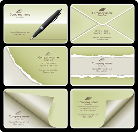 Business card set 9のイラスト素材