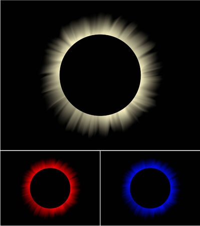 The moment of a full solar eclipseのイラスト素材