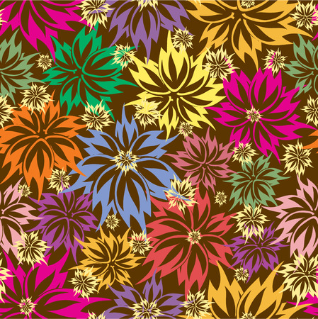 vector seamless floral backgroundのイラスト素材