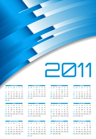 abstract calendar, design template for 2011のイラスト素材