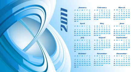 abstract calendar, design template for 2011のイラスト素材