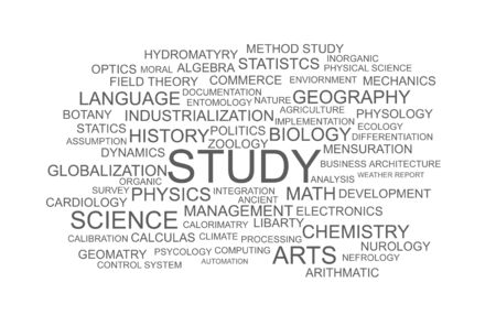 STUDY wordcloudの写真素材