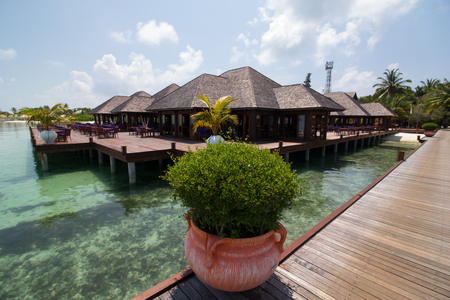 Maldives luxurious water villasの写真素材