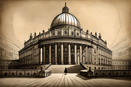 St. Isaac's Cathedral in St. Petersburg, Russia. Digital painting.の素材