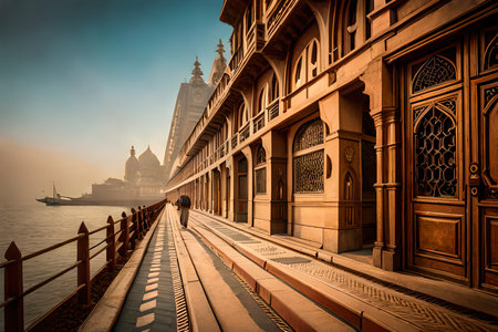 Beautiful view of the Golden Temple in Agra, India.の素材