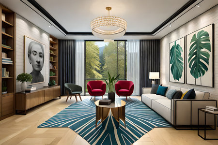 3d rendering luxury living room and bedroom suite in classic style designの素材