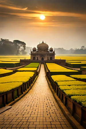The Taj Mahal in Agra, Uttar Pradesh, India.の素材