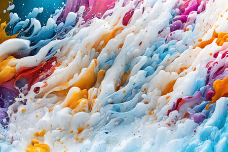 Abstract background of oil paint splashes. Colorful abstract background.の写真素材