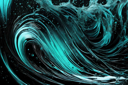 abstract blue and black background, computer generated abstract background, 3D renderingの写真素材