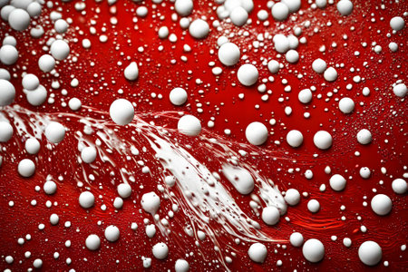 abstract red background with water drops. 3d rendering 3d illustration.