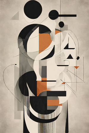 Modern art collage. Abstract composition with geometric shapes. Vector illustration.
