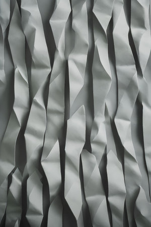White crumpled paper background. Texture of crumpled paper.の写真素材