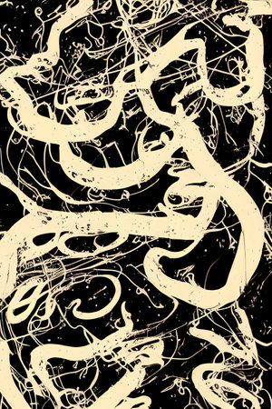 Abstract grunge background with hand drawn lines and spots. Vector illustration.の写真素材